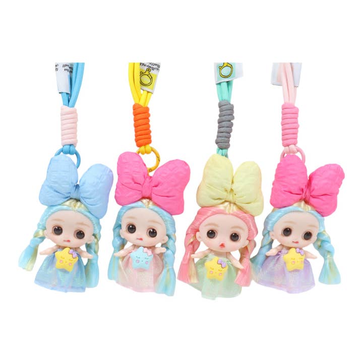 Star Fairy Ribbon Strap Keychain KC1205-47-C (12PC) for wholesale by TAPA fashion