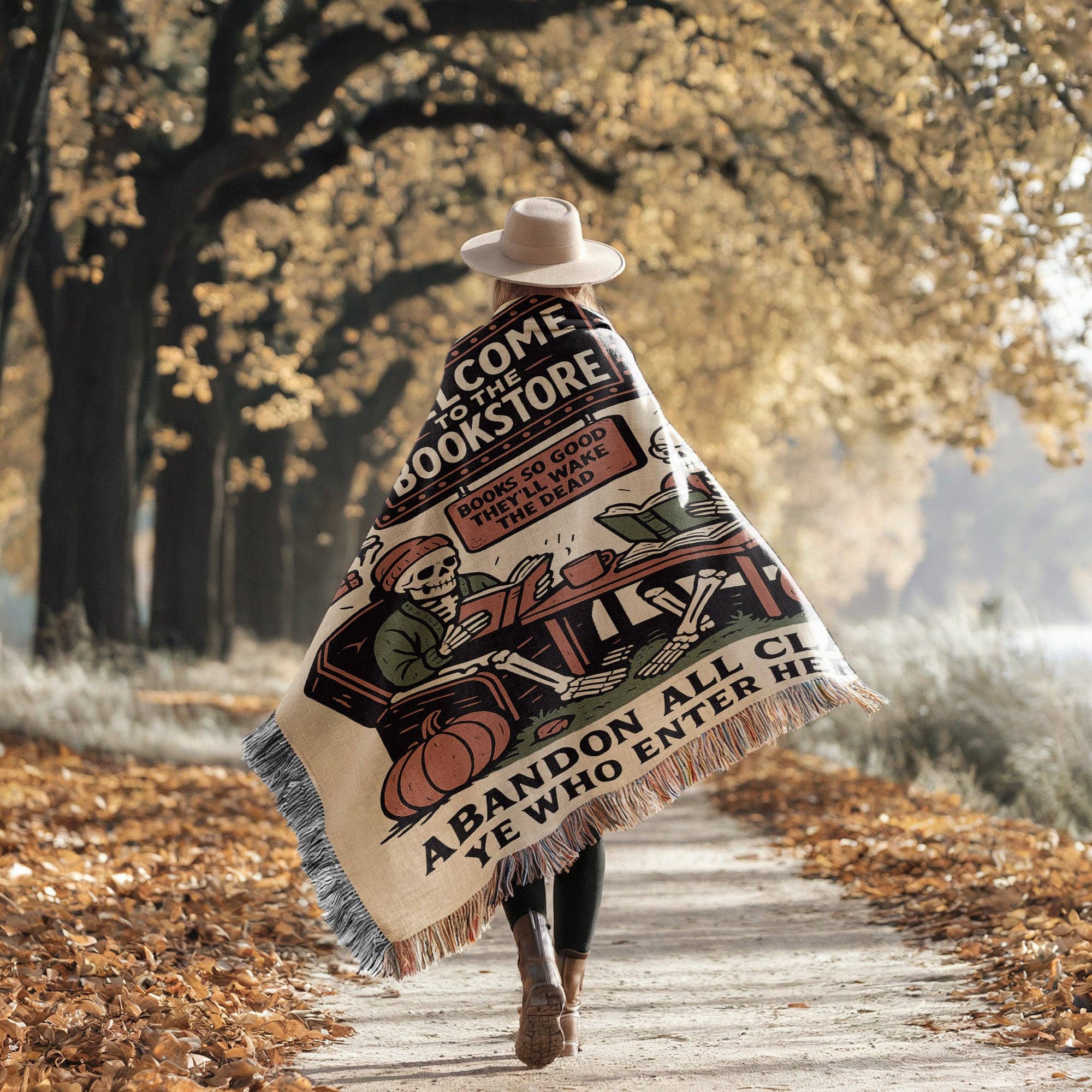 MagicMerchEmporium – wholesale Throw blanket – Welcome to the Bookstore Blanket0