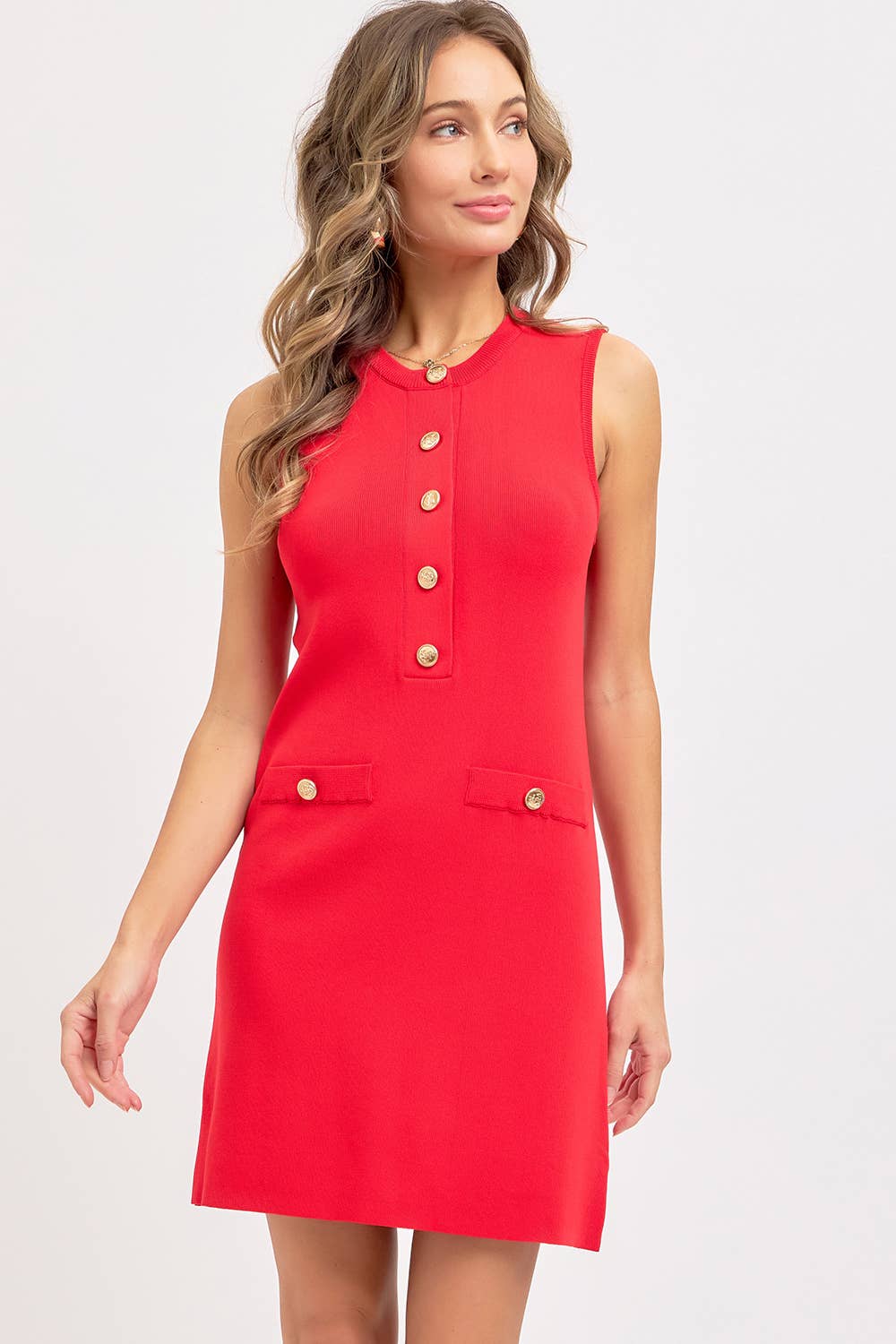 Sweet Lovely by Jen – wholesale Dress – Women's – SHORT  SLEEVELESS KNIT DRESS9