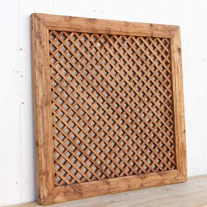 De-cor - Venta al por mayor Papel pintado 3D - Gran ventana de celosía antigua de granja