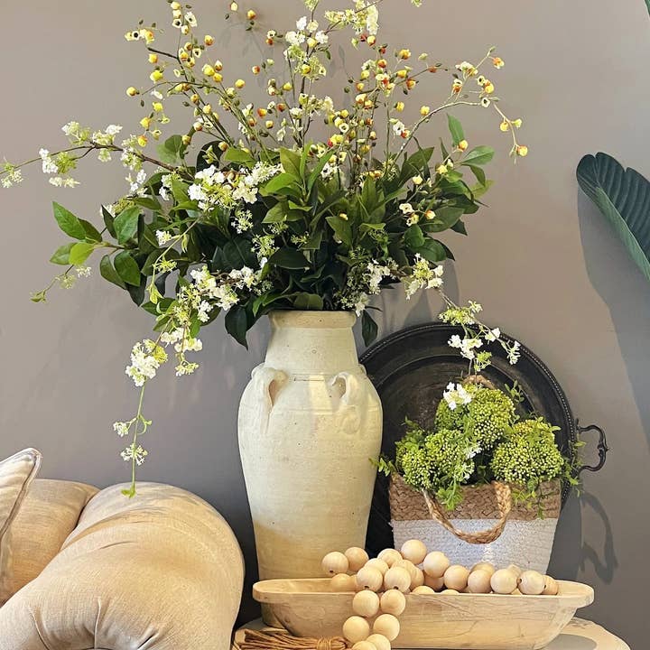 Angel Isabella - Wholesale Artificial Flowers - Pack of 3-Artificial Soft Plastic Berry Sedum Stems4