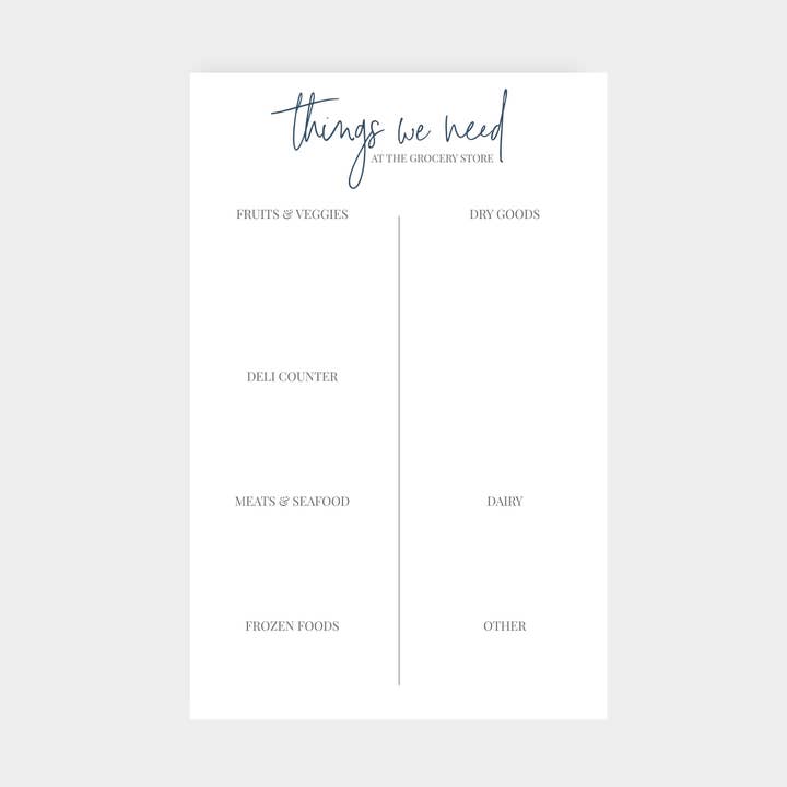 Bloc-notes d'épicerie pour la vente par Carina Paper Co.