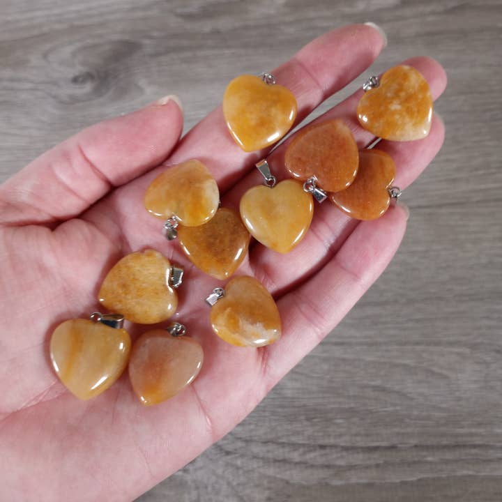 Keystone Crystals - Wholesale Individuele bedel/hanger - 20mm Edelsteen Hart Hangers – Groothandel Sieraden35