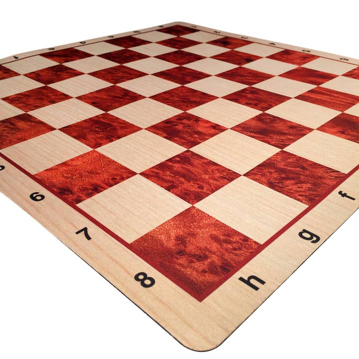 Wood Expressions - Wholesale Board Game - Mousepad Tournament Chessboard, Wood Grain Print, 20 in.