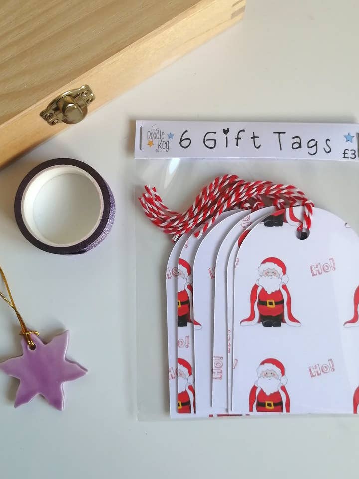 Santa Gift Tags for wholesale by Doodle Keg