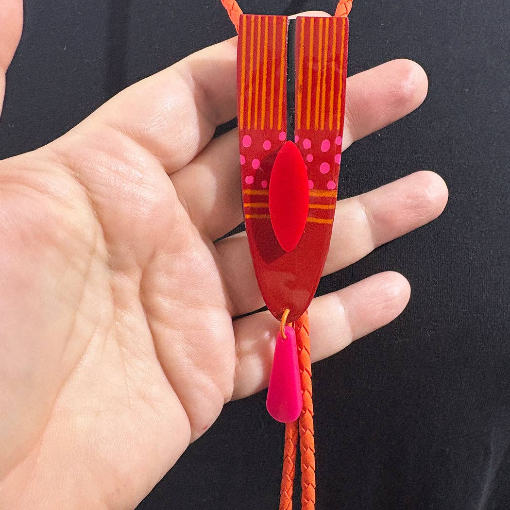 Audacious Studio - Wholesale Woven Necklace - Atomic Luau Bolo Tie4