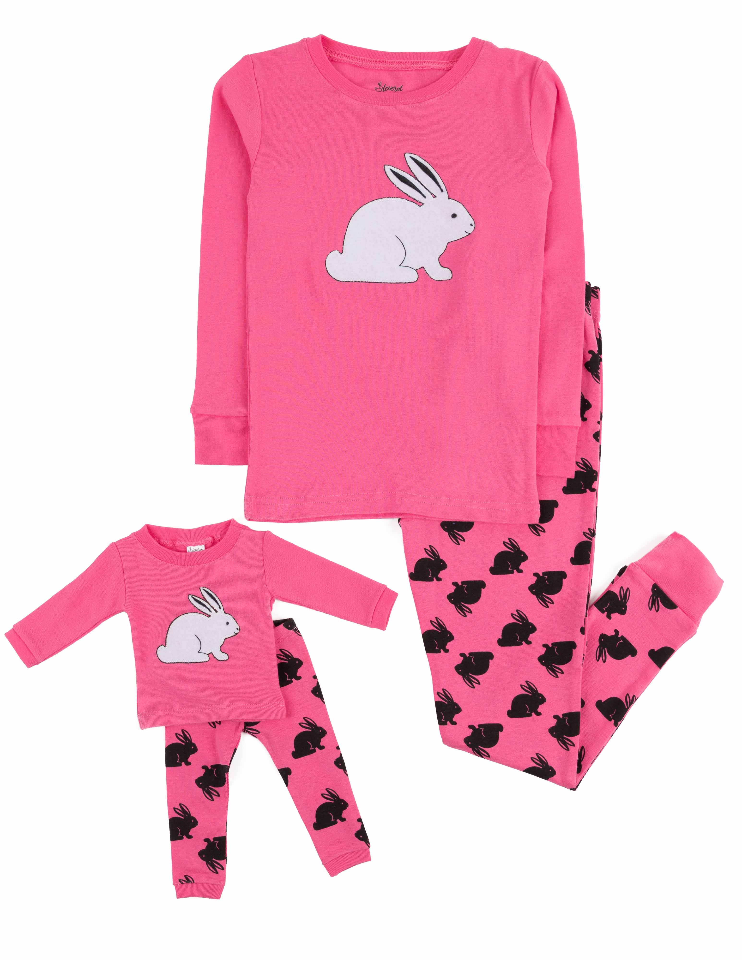 Leveret Pajamas - Wholesale Sleepwear Set - Kids - Kids Girl & Doll Cotton Pajamas4