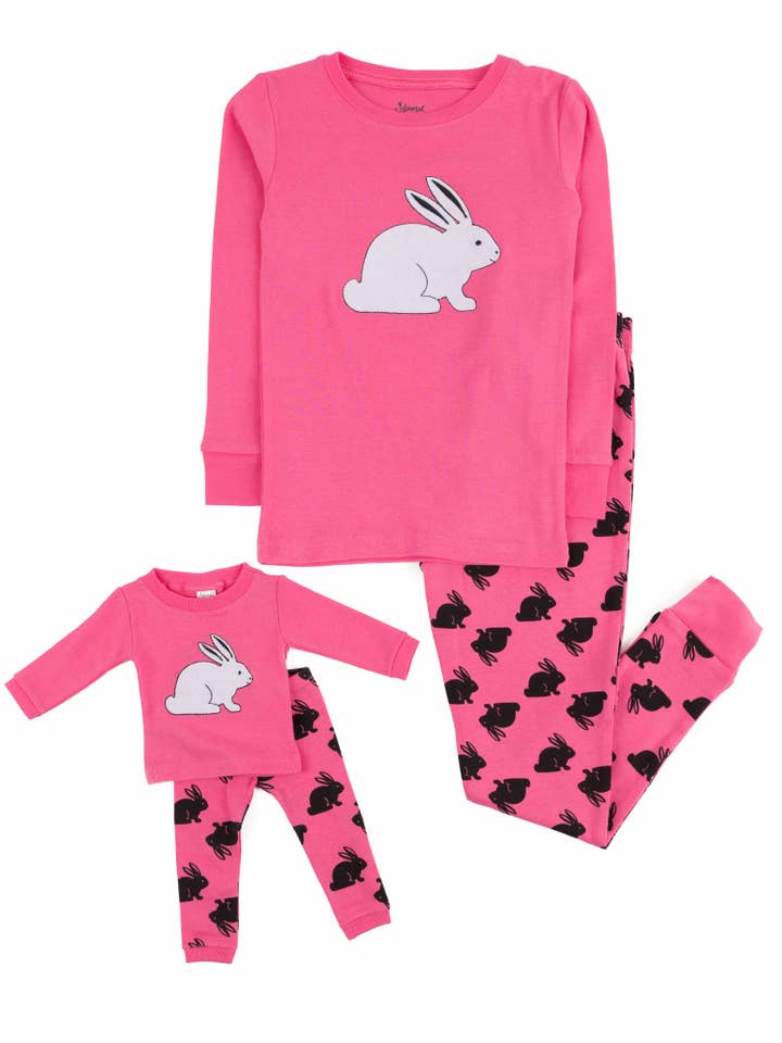 Leveret Pajamas - Wholesale Sleepwear Set - Kids - Kids Girl & Doll Cotton Pajamas4