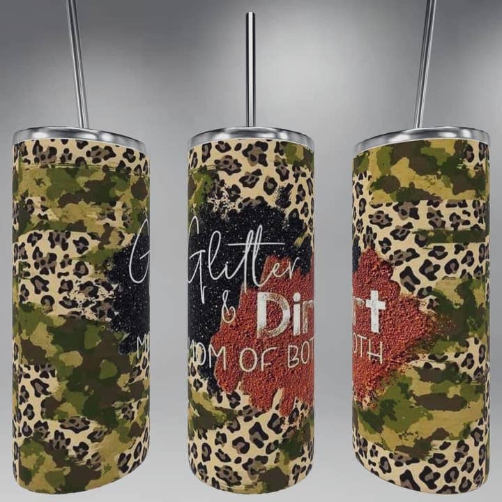 Glitter and dirt Tumbler for wholesale by Boss N Babes Wholesale