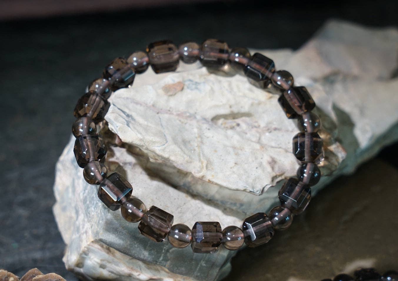 Moon Rituals - Wholesale Beaded Bracelet - Ice Obsidian Cube Bracelet – Natural Black Crystal Jewelry for Protection, Grounding & Christmas Crystal Gift9