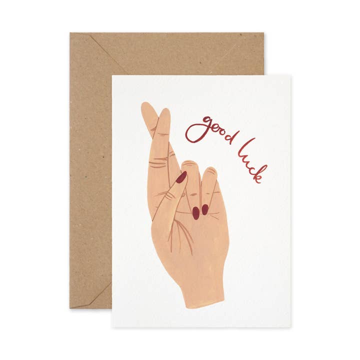 Cartão cruzado de dedos por atacado de Paper Parade Stationers