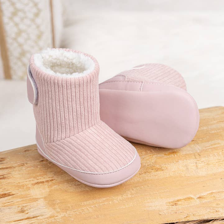 Kids Charm Online - Wholesale Booties - Baby - Inner sherpa ribbed baby boots. CG54068