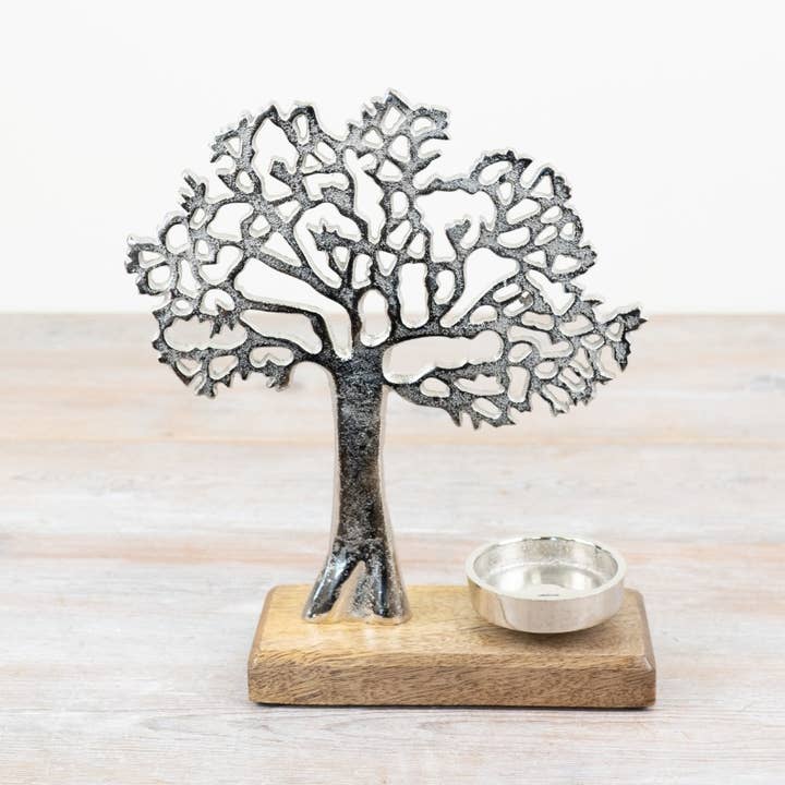 Albero su Base con Portacandele, 26cm per la vendita all'ingrosso da parte di Gainsborough Giftware x Portland Living