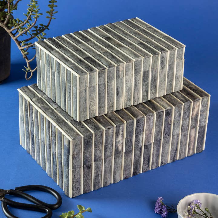 GAURI KOHLI - Wholesale Decorative Box - Benares Decorative Boxes, Set of 2