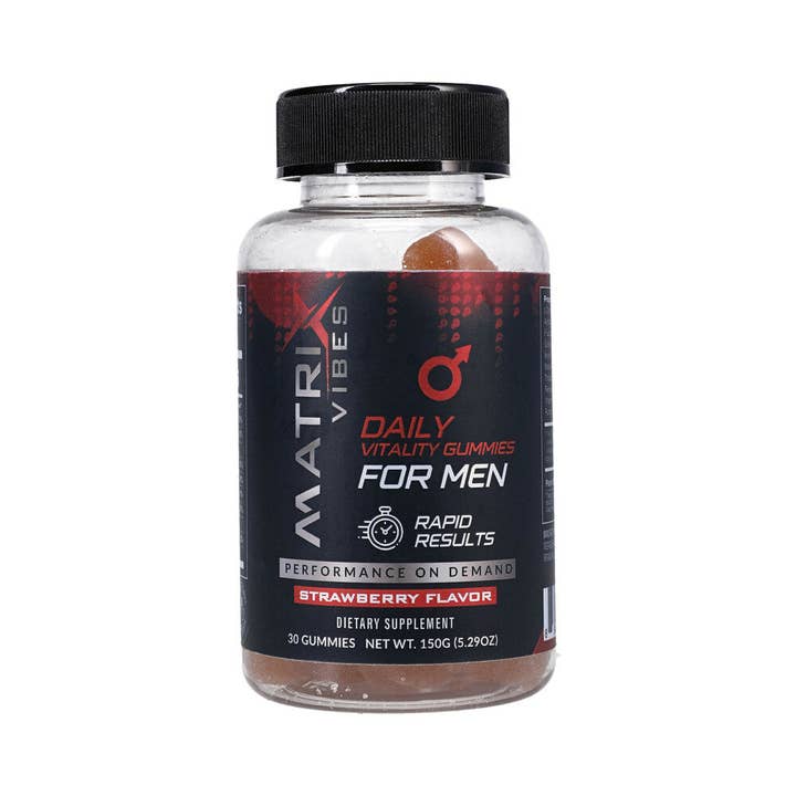 Sexology - Wholesale Oral Supplement/Vitamin - Matrix Daily Vitality Gummies for Men Strawberry 30-Pack 5 oz. Bottle