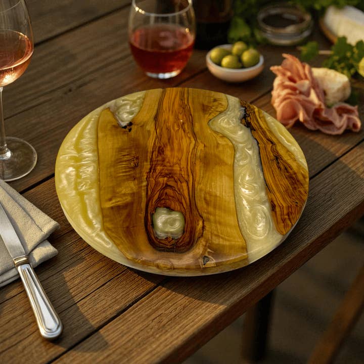 Artisanal Olive Wood & Resin Lazy Susan (16" & 20") and other Purchase wholesale wooden lazy susan. Free returns & net 60 terms on Faire trending on Faire.