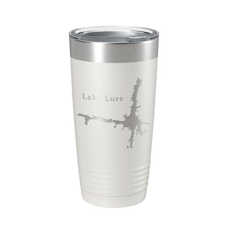 Lake Lure Map Tumbler, tazza da viaggio, isolante, incisa al laser, North Carolina, 20 oz per la vendita all'ingrosso da parte di CarveBright