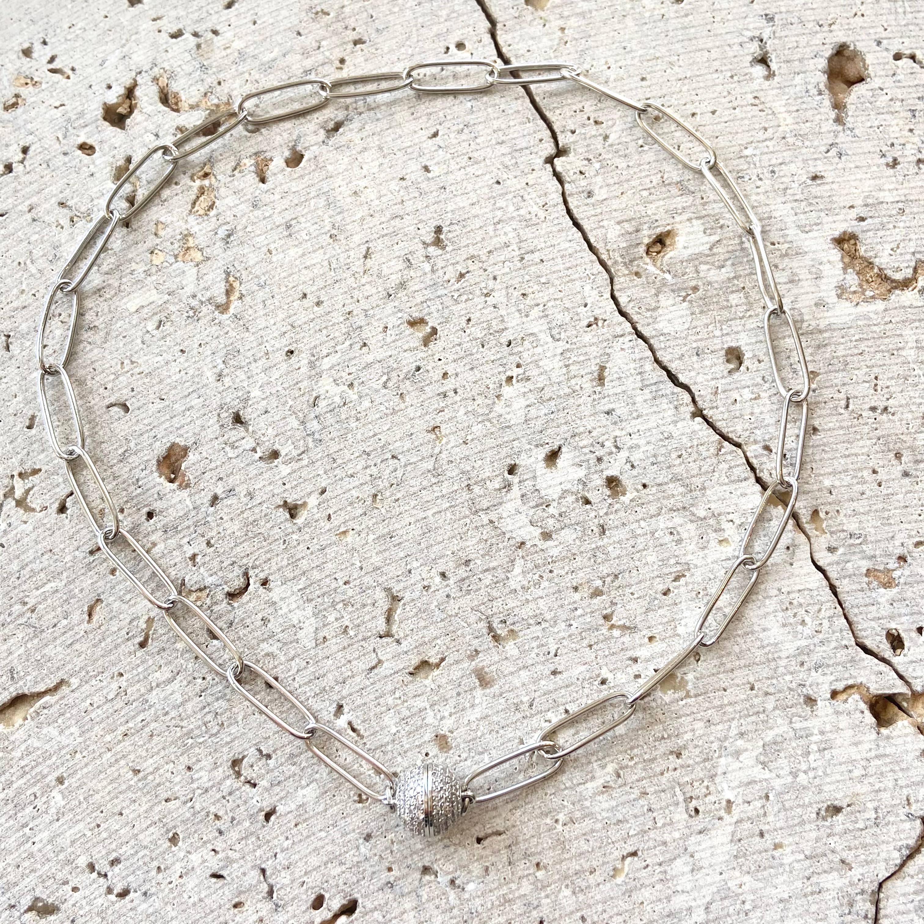 VB&CO Designs Handmade Jewelry - Wholesale Link & Chain Necklace - Magnetic paperclip chain  boutique jewelry salon necklace3