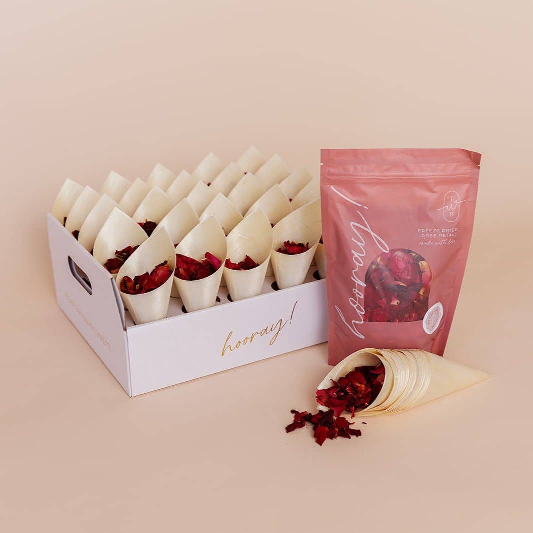 The Whole Bride - Wholesale Confetti - The Ultimate Rose Petal Bundle (petals, cones + trays)6
