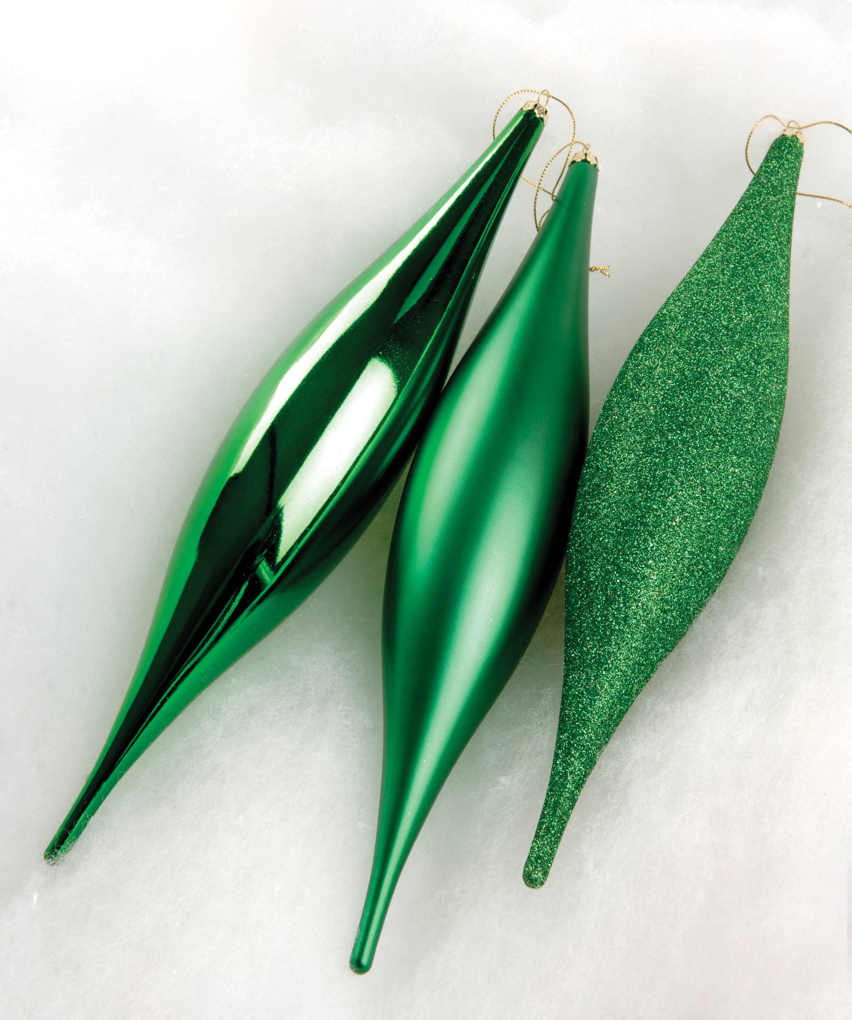 Studio Specialties - Wholesale Christmas Decoration - FINIAL GLITTERED GREEN 8"