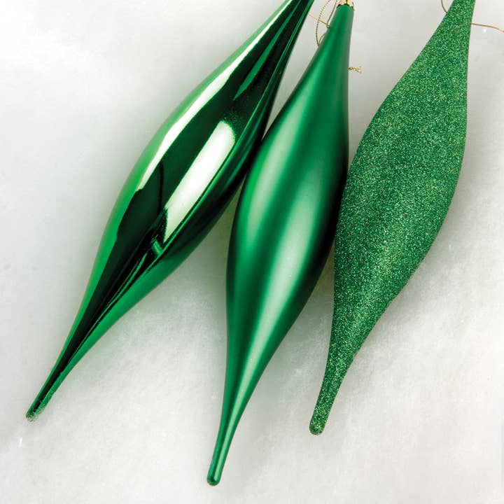 Studio Specialties - Wholesale Christmas Decoration - FINIAL GLITTERED GREEN 8"0