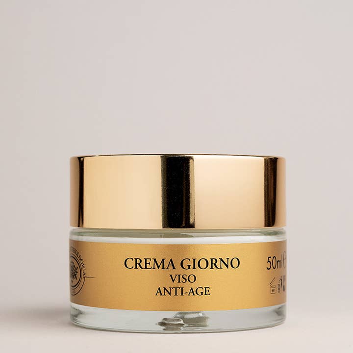 Crème de jour pour le visage Acide hyaluronique anti-âge 50ml Fabriqué en Italie pour la vente par Officina Fitobiologica