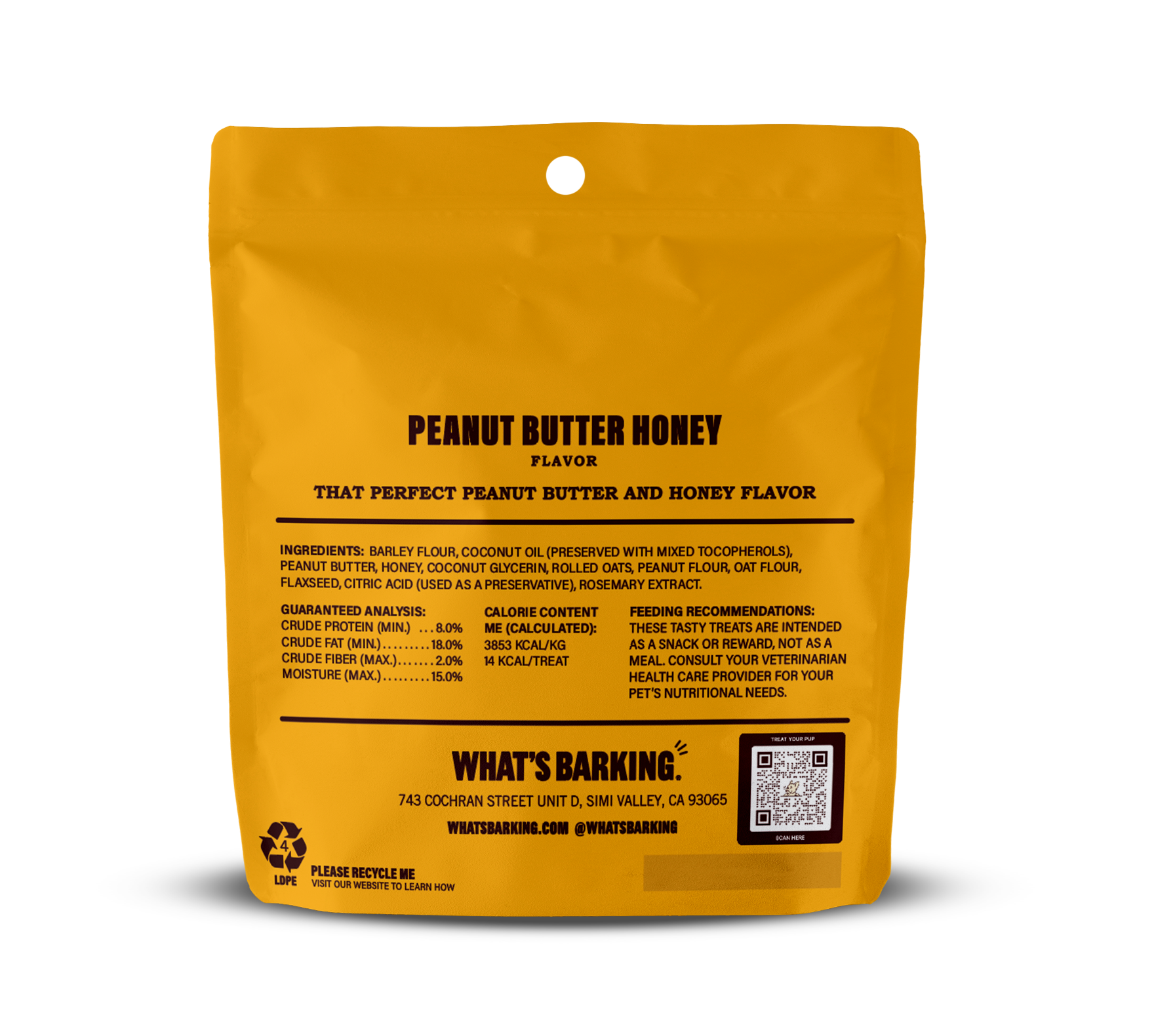 What's Barking - Vente Friandises – chien - Friandises pour chiens au beurre d'arachide et au miel, étui de 1,5 oz 3