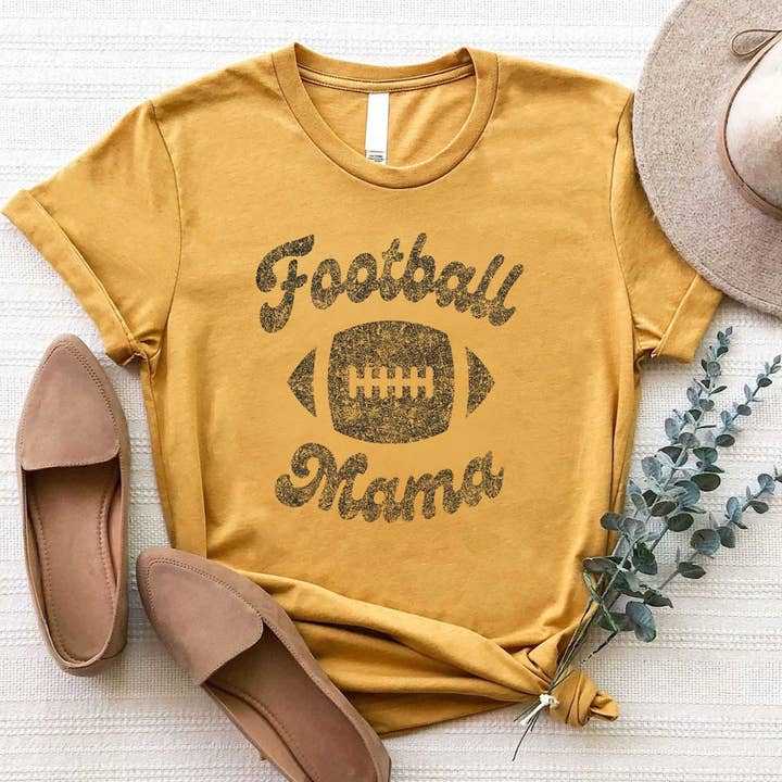 Maglietta da donna con grafica sportiva Football Mama per la vendita all'ingrosso da parte di PINK NABI