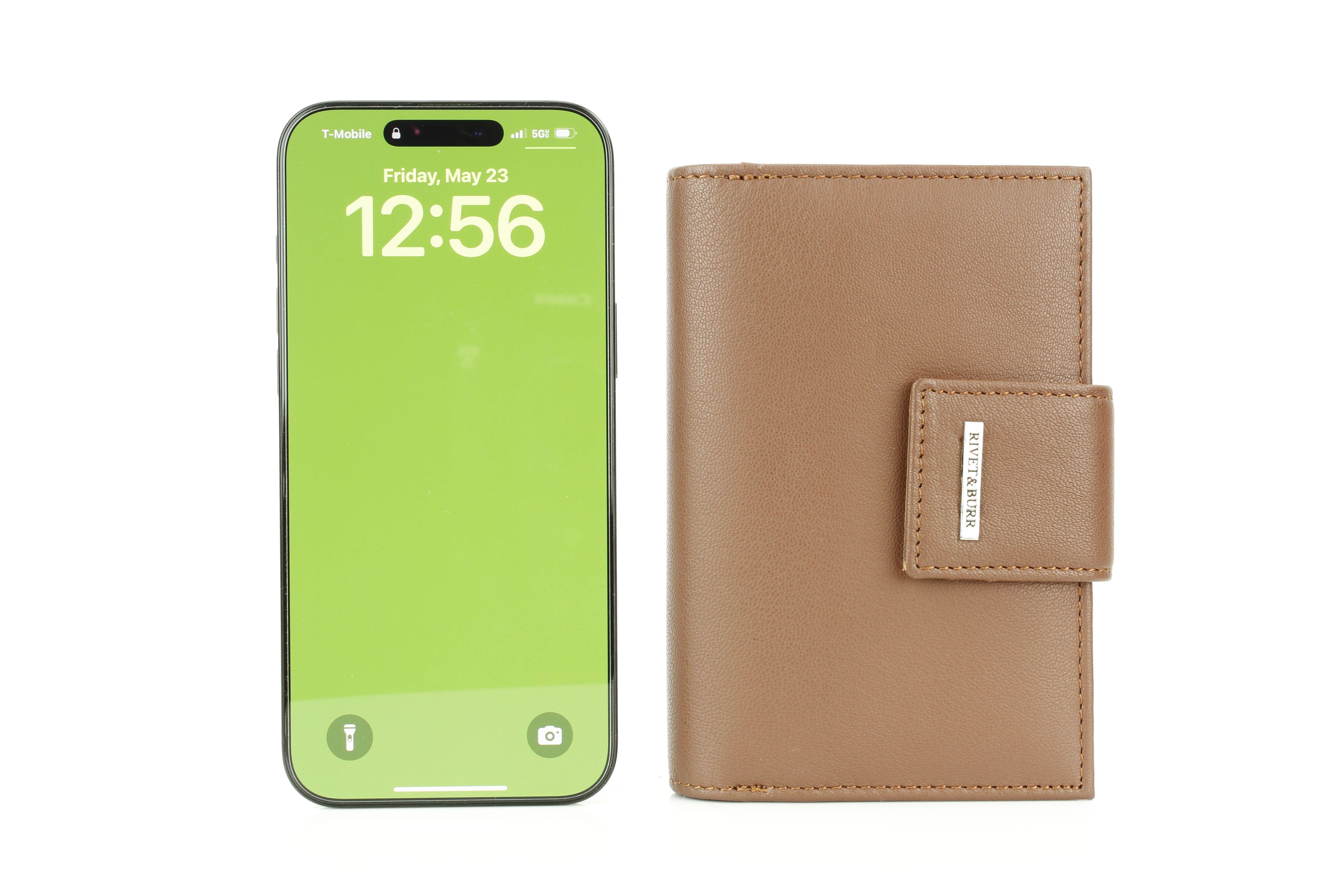 Leather Impressions Inc - Wholesale Wallet - Women's - Snap Leather Clutch Wallet | Zip Pocket RB LW 21 100114