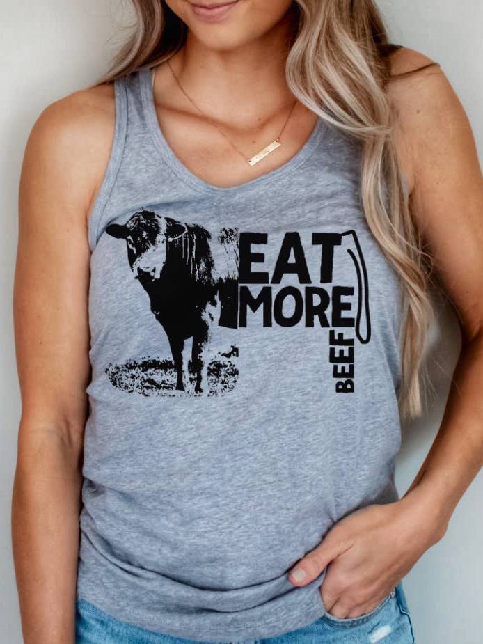 Eat more beef tank for wholesale by Buckin Barn Wholesale