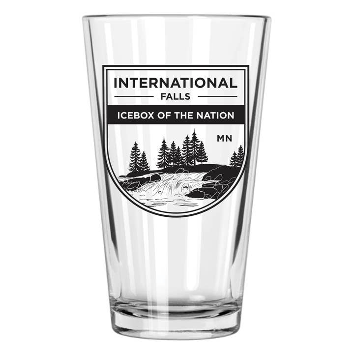 International Falls Pint Glass for wholesale by Northern Goods