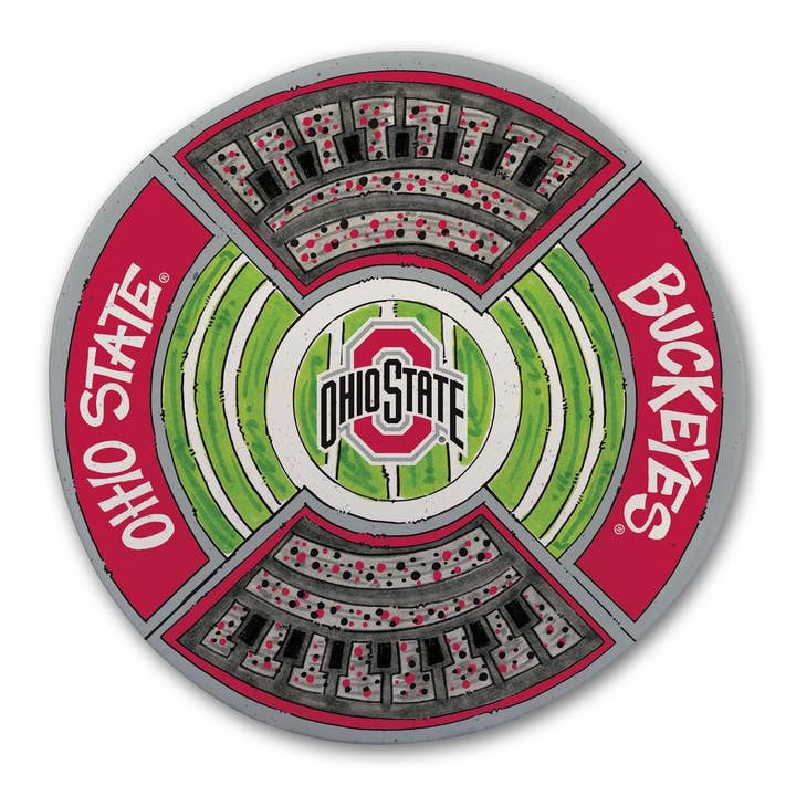 13.5" OH ST Round Stadium Platter for wholesale by MAGNOLIA LANE