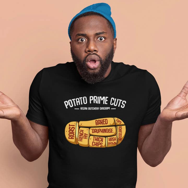 The Potato Prime Cuts T-Shirt for wholesale by Cleaver And Blade