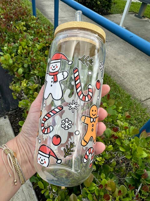 Raymar Artful Creations Inc - Wholesale Drinking Glass/Cup - Christmas Snowmen Glass Tumbler2