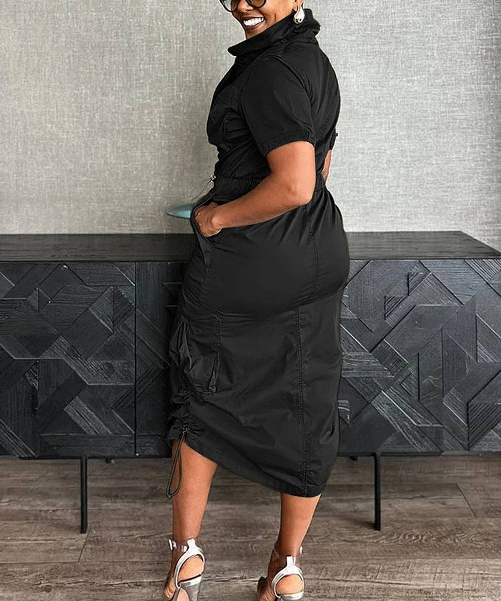 Aria Romance - Wholesale Dress - Women's - Utility Pocket Shirtdress1