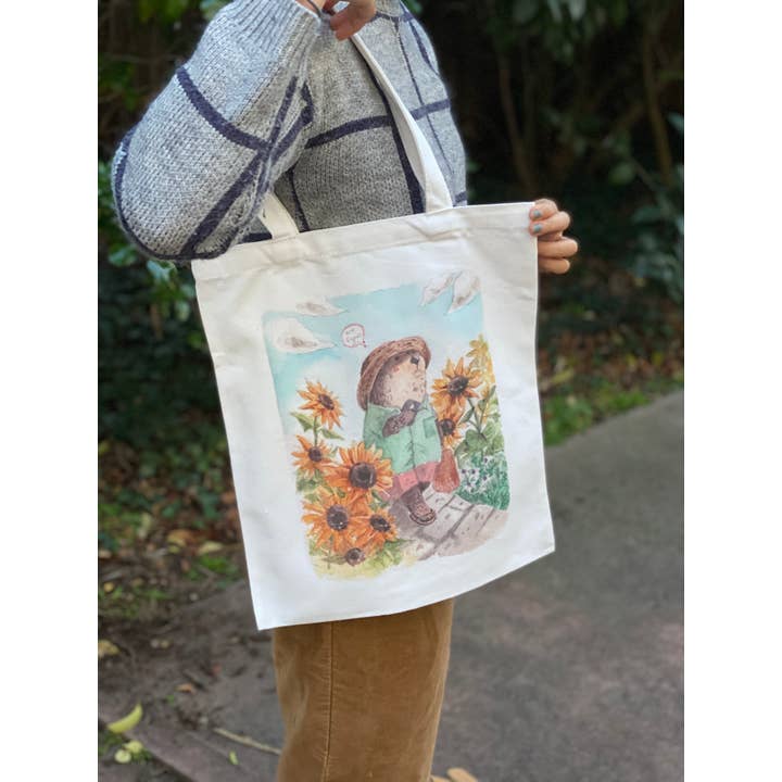 Katoenen draagtas | Mr. Otter got lost voor wholesale door NananStudio