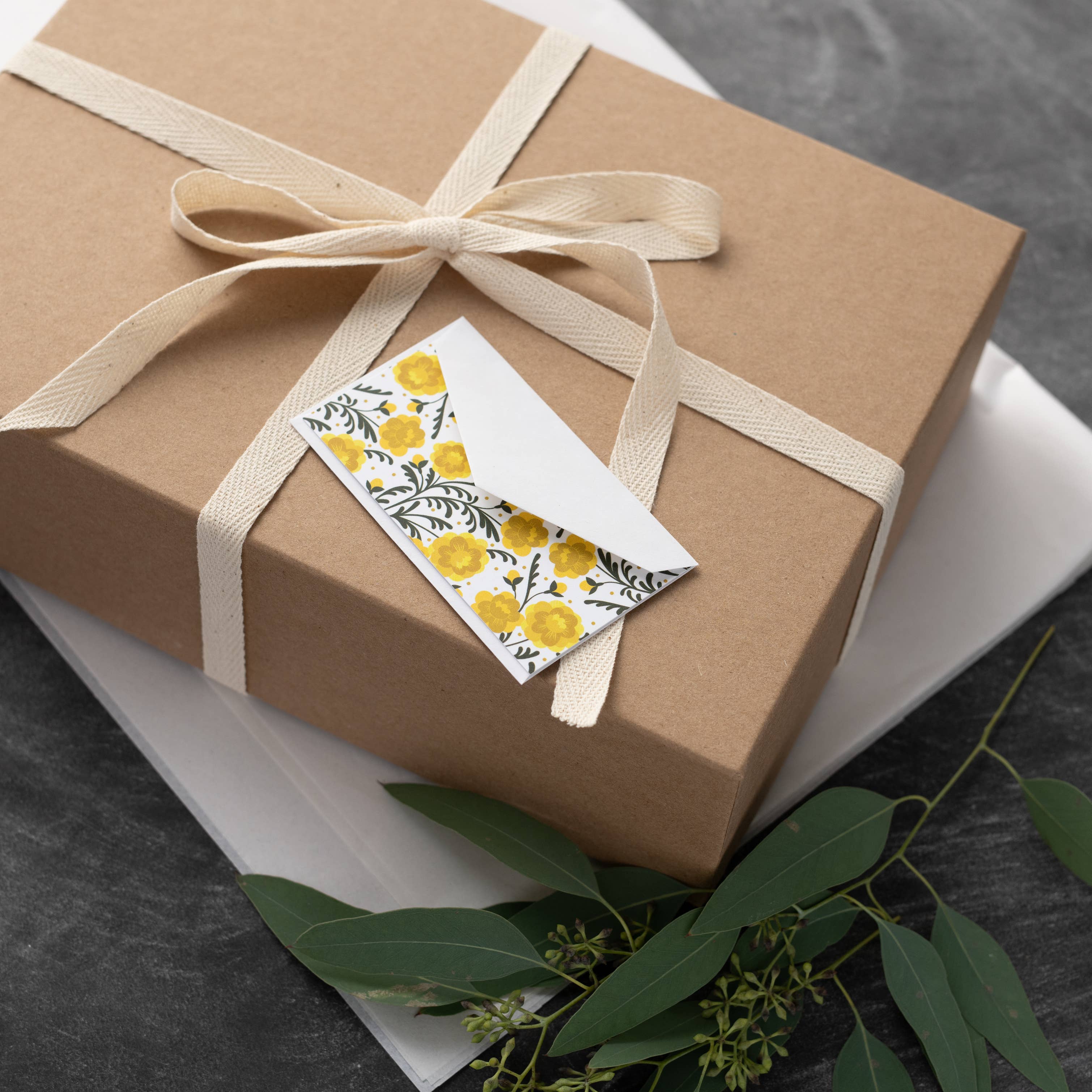 HAZELMADE® Tea Towels + Gifts - Wholesale Stationery/notecard set - Yellow Marigold Mini Note Set | Cards2