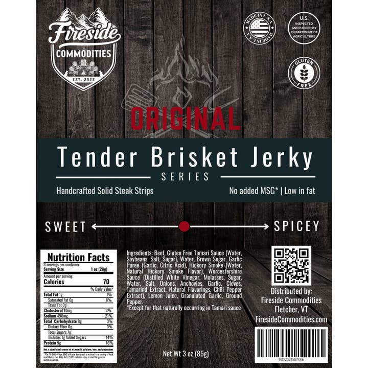 Fireside Commodities - Wholesale Jerky - Original Style Jerky (GF)