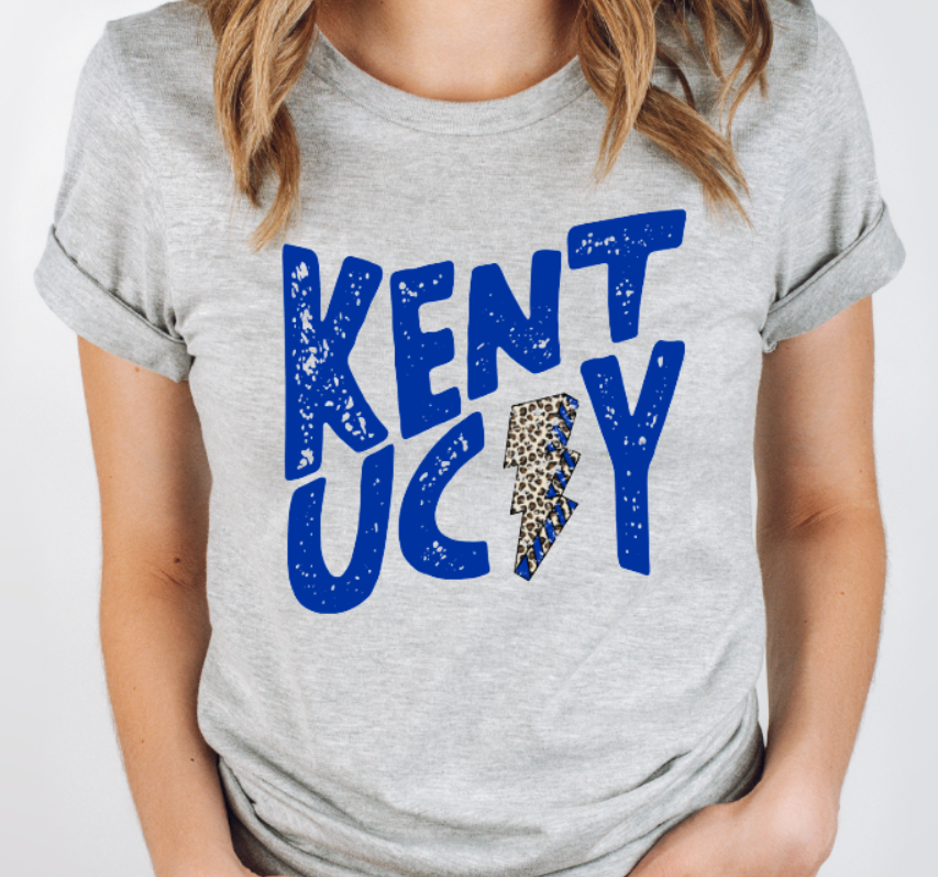 Kentucky Royal Blue Lightning Bolt Graphic Tee X-Large / Unisex Tee