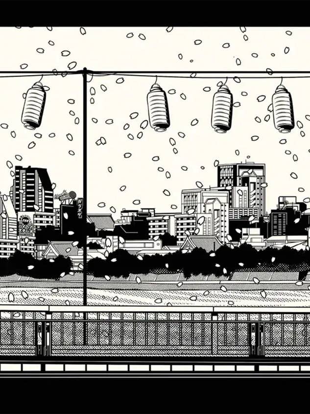 KYOTO SAKURA poster 🏯 for wholesale by Paiheme Studio