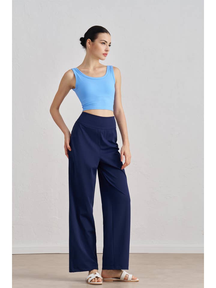 91thelabel - Wholesale Athletic Pants - Women's - Kaida High Waist Wide Leg Active Lounge Yoga Pants