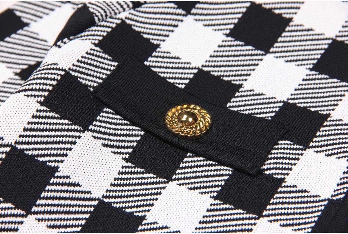 Productseeker - Wholesale Cardigan - Women's - JK071 Chic Plaid Cardigan Jacket - Autumn Essential29