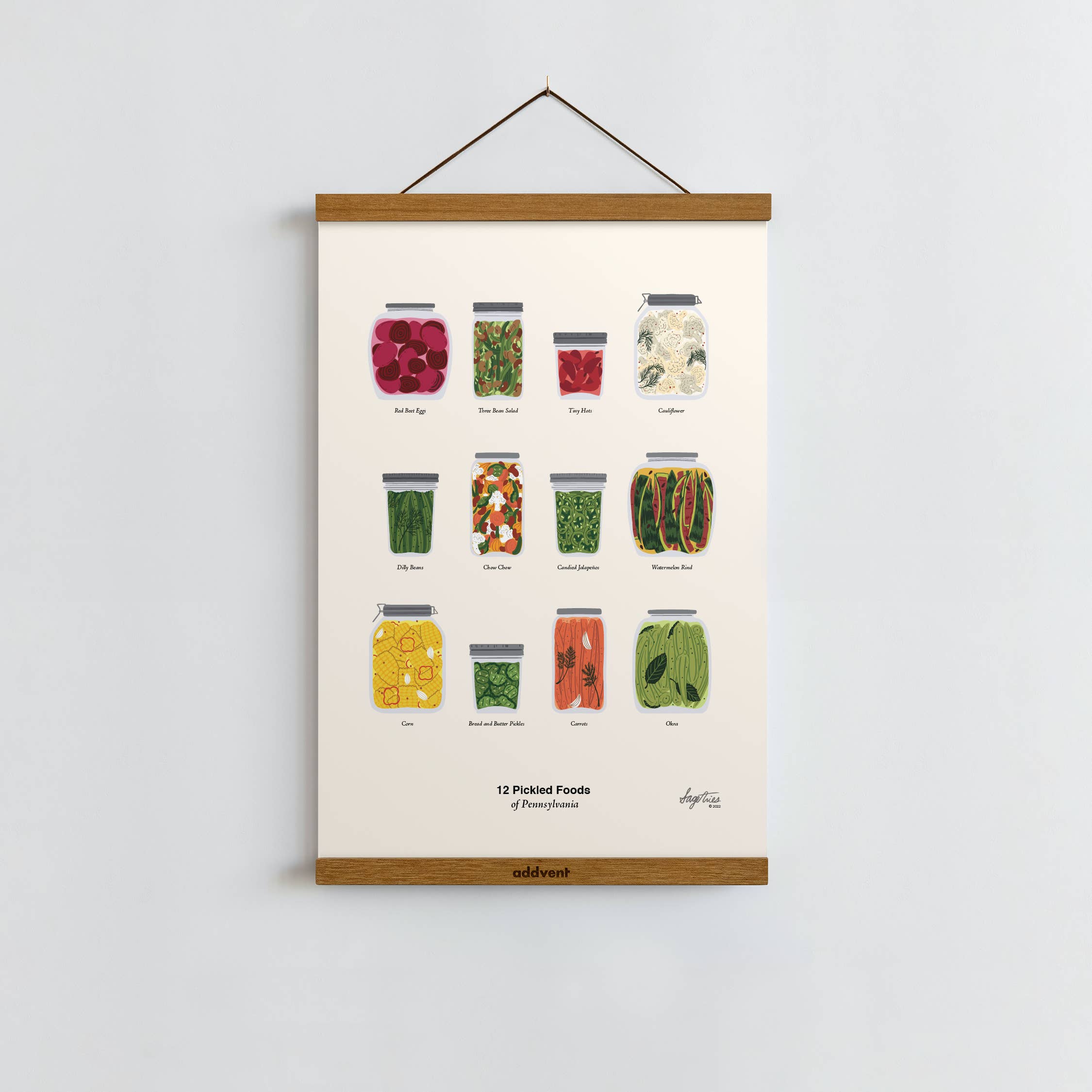 Addvent - Wholesale Poster - Pickled Foods of Pennsylvania / Poster Art Print3