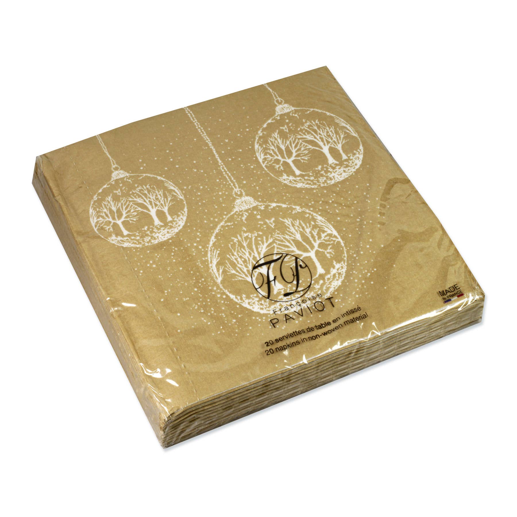 Trendy Table - Wholesale Disposable Napkin - Boule a Neige Or Dinner Napkin1