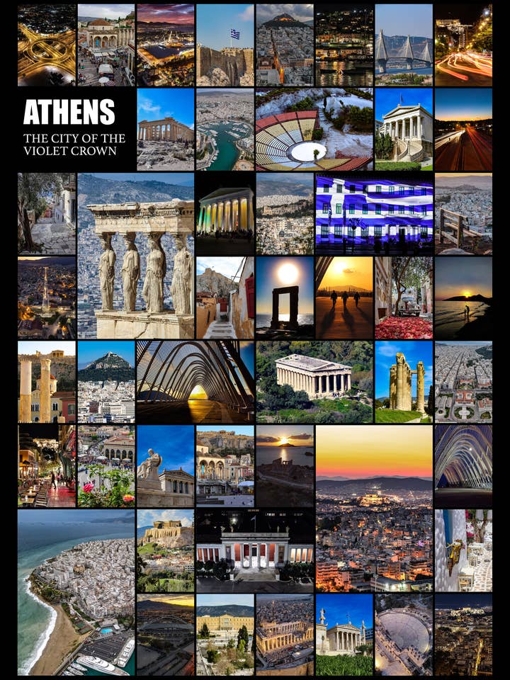 Athen Montage Plakat for engroshandel hos Posters & Puzzles