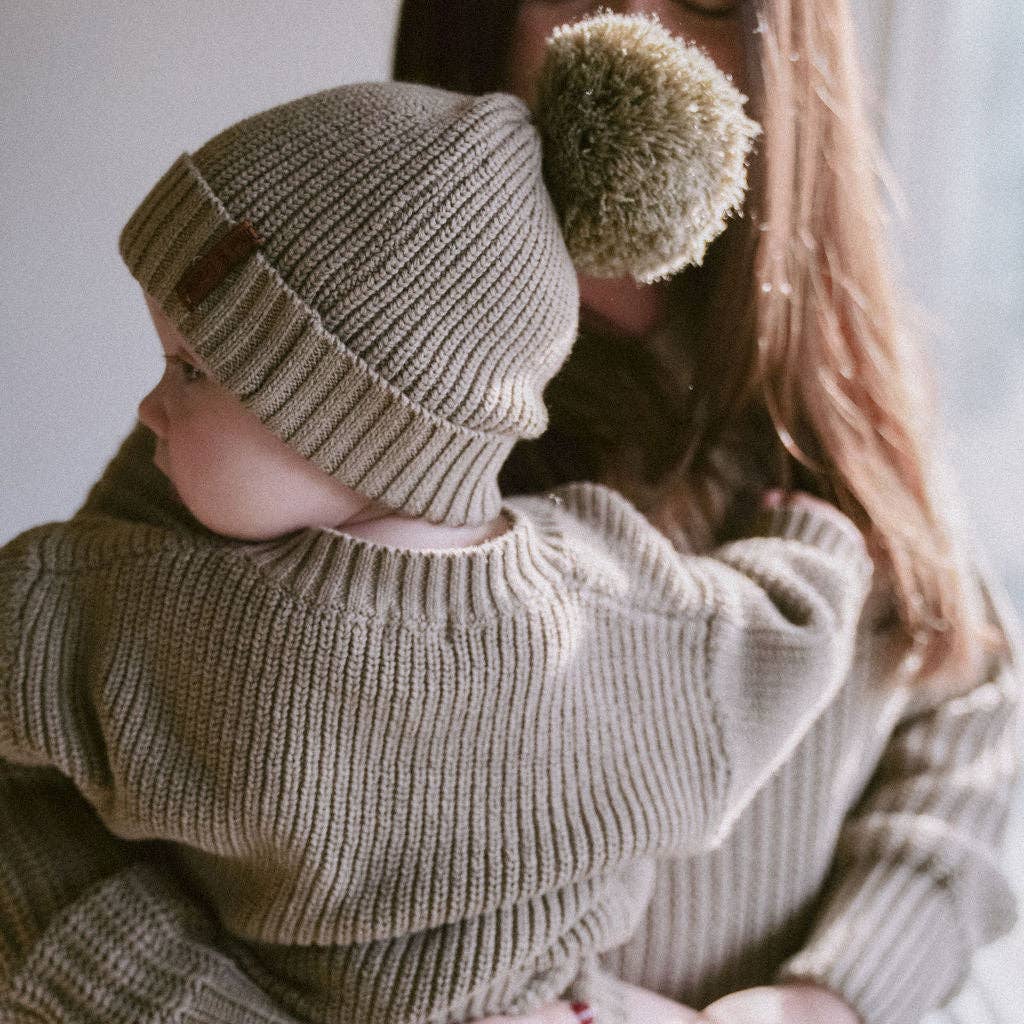 OLIVE & CRADLE - Wholesale Beanie - Kids - Cotton Knit Pom Beanie3