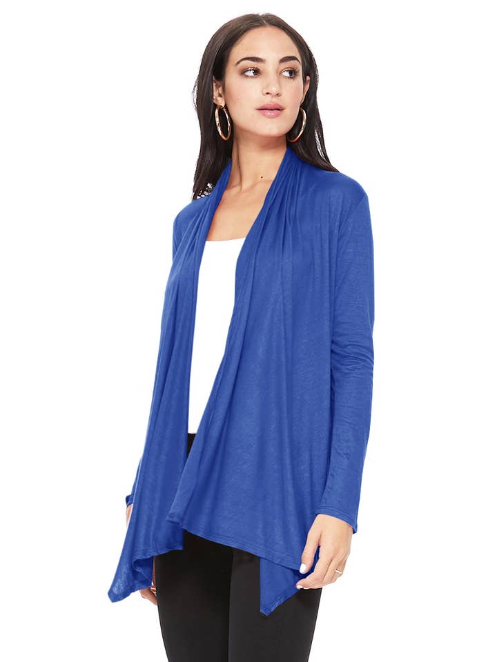 MOA COLLECTION - Wholesale Cardigan - Women's - Women's Solid Casual Outerwear Cardigan12