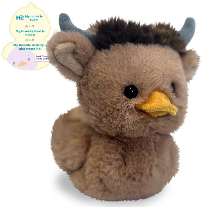 World's Softest Plush - 7" Fluff Plush Duckee Highlandee for wholesale by Beverly Hills Teddy Bear Company