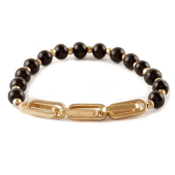 Jewelry Max - Wholesale Beaded Bracelet - ( K439 ) WOOD BALL BEAD BRACELET0