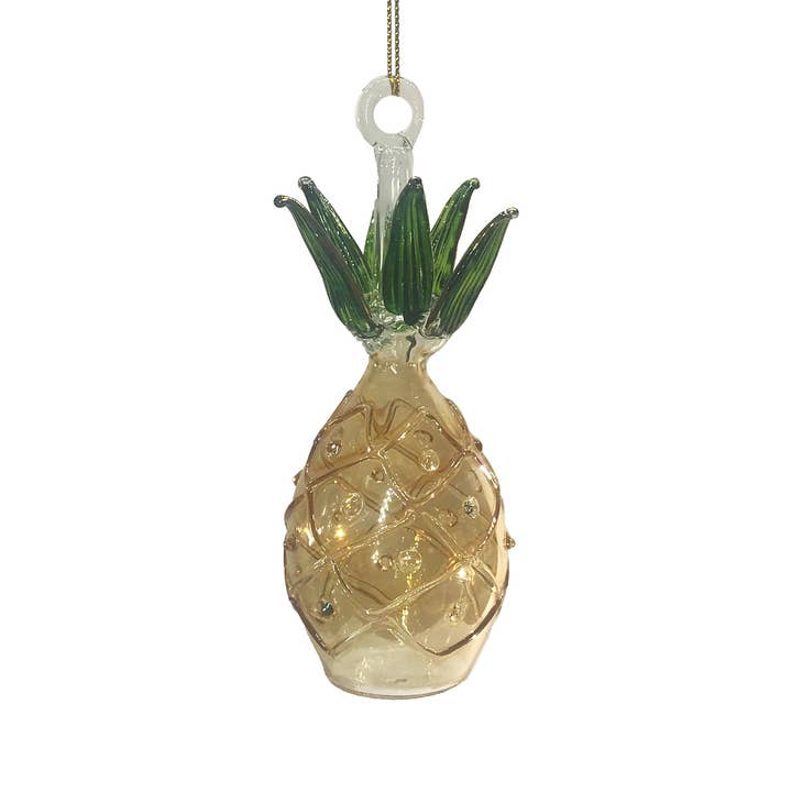 Piña FIG750YL para venta al por mayor de Unique Glass Ornaments